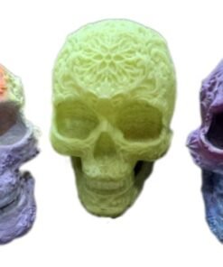 ADORNO CALAVERA 3D C/LED 14CM X 18CM HT