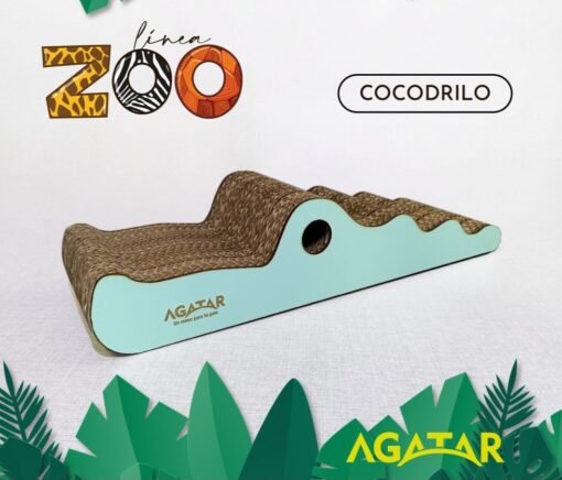 AGATAR RASCADOR CARTON COCODRILO LINEA ZOO