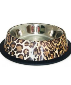 COMEDERO ACERO INOX N-2 ANIMAL PRINT 15CM