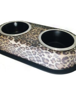 COMED ACERO INOX BASE DOBLE ANIMAL PRINT
