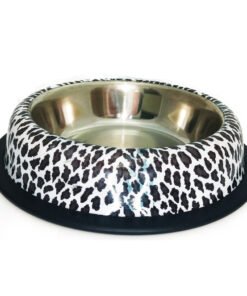 COMEDERO ACERO INOX N-4 ANIMAL PRINT 21CM