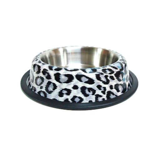 COMEDERO ACERO INOX N-4 ANIMAL PRINT 22CM