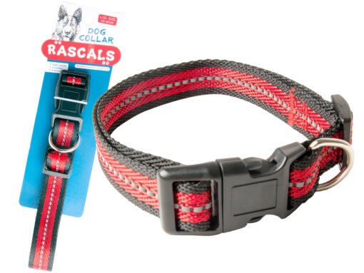 RASCALS COLLAR REFLECTIVO ROJO L 2.5X45-70CM