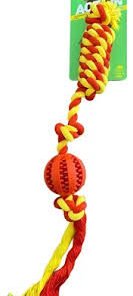 CAN CAT TIRADOR DE SOGA C/ PELOTA DENTAL CHICA