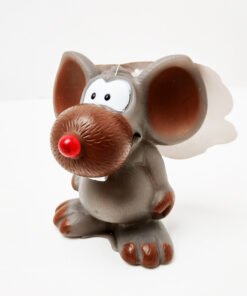 RATON LATEX VINILO GRIS C/CHIFLE LAZY DOG MILLEX