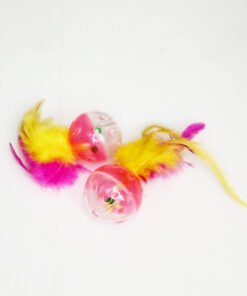 PELOTA C/PLUMAS Y CASCABEL X 2 UN MILLEX