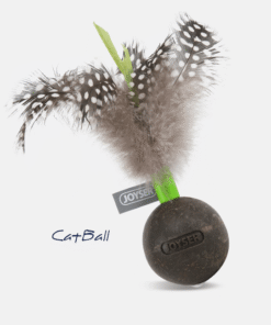 JOYSER PELOTA CAT NIP C/PLUMAS FINAS VERDE