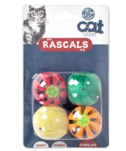 RASCALS PACK 4 PELOTAS, 2 CASCABEL,2 HIERBA