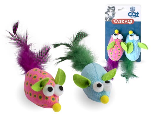 RASCALS PACK 2 RATONES DE COLOR 4X13CM
