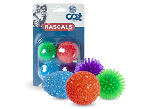 RASCALS PACK 4 PELOTAS DE GOMA EN BLISTER