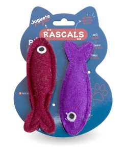 RASCALS PACK PEZ C/HIERBA GATERA ROJO/VIOLETA