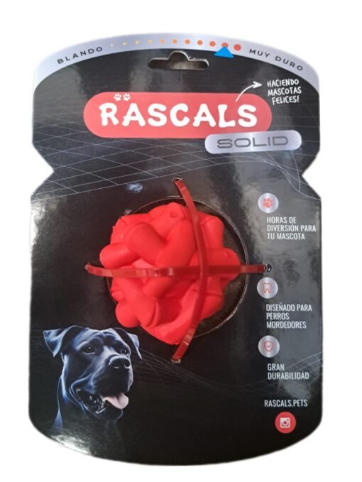 RASCALS PELOTA DE GOMA SOLIDA ROJA 6,5x6,2CM