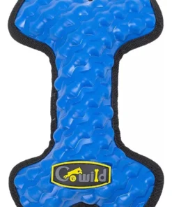 RASCALS JUGUETE HUESO TPR Y TELA AZUL 15,5x25,5