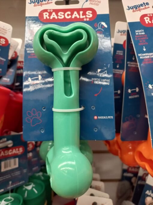 RASCALS HUESO GOMA DISPENSER SNACK VERDE