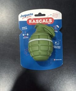 RASCALS JUGUETE GRANADA DE GOMA VERDE 8.9x6x6