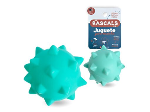 RASCALS PELOTA ERIZO AZUL 8CM