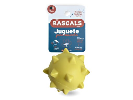 RASCALS PELOTA ERIZO AMARILLO 8CM