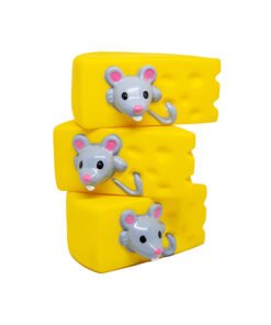 JUGUETE DE VINILO C/ CHIFLE (QUESO C/RATON) HT