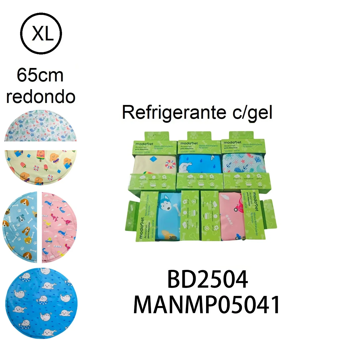 MANTA REFRIGERANTE GEL REDONDA 65CM MPT HT