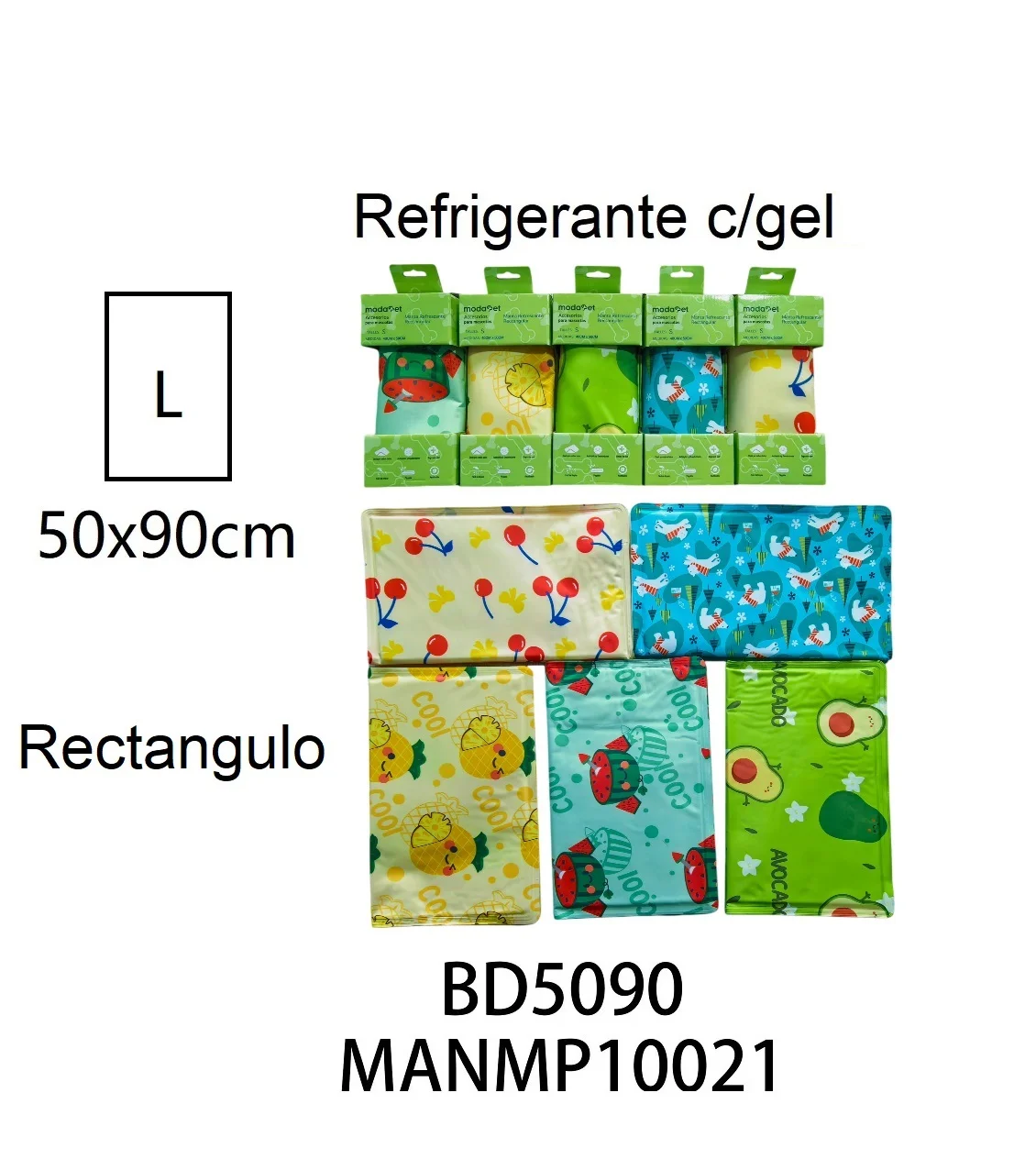MANTA REFRIGERANTE RECTANGULAR GEL 96X81CM MPT HT
