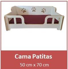 CAMA DE MADERA PATITAS 50x70