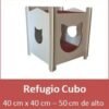 REFUGIO DE MADERA CUBO 50x40x40