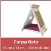 CUCHA DE MADERA TIPO CARPA P/GATO 60x55x34