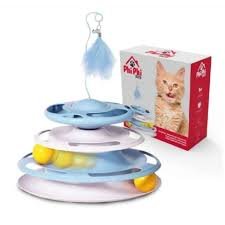 JUGUETE INTERACTIVO P/GATOS C/PLATO GIRATORIO