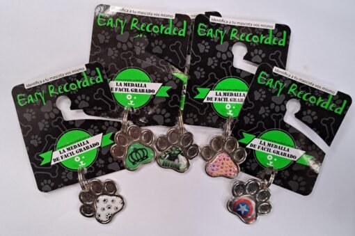 MEDALLA FORMA DE HUELLA  EASY CROMADA