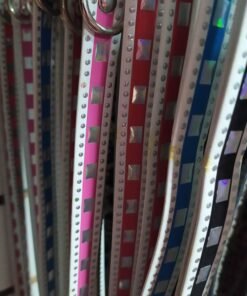 COLLAR P/PERRO C/CUADRADOS METALIZADOS
