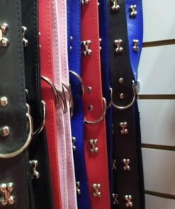 COLLAR CUERO COLOR C/APLIQUE 65CM
