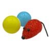 RATITA BRILLANTE + 2 PELOTAS PLASTICAS