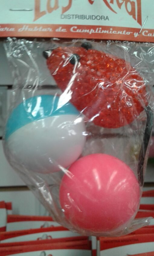RATITA BRILLANTE + 2 PELOTAS PLASTICAS