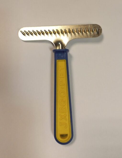 RASTRILLO METAL 20 DIENTES AMAR/AZUL
