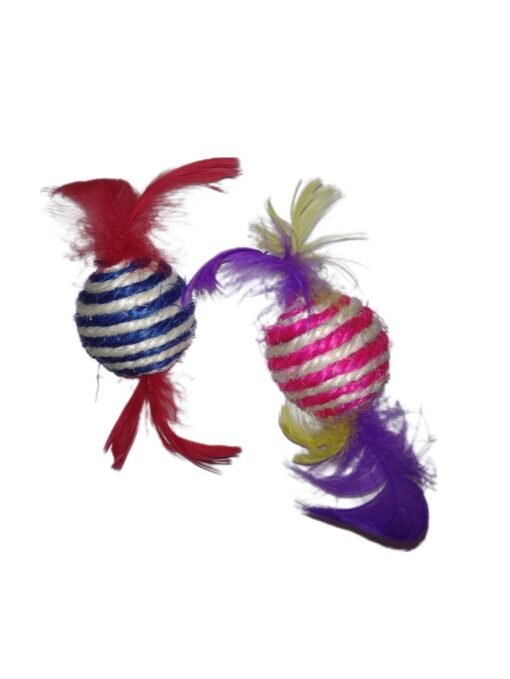PELOTA SISAL CON PLUMAS IMPORTADOR