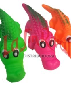 JUGUETE COCODRILO 20CM LATEX C/CHIFLE