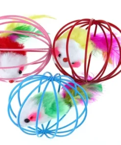 PELOTA ALAMBRE C/RATON CHICO P/GATO