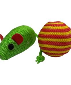 RATA + PELOTA DE HILO P/GATO IMPORTADOR