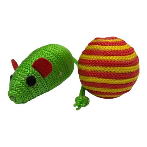 RATA + PELOTA DE HILO P/GATO IMPORTADOR
