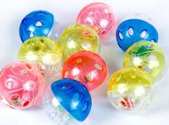 JUGUETE PARA GATO PELOTA PLASTICA X 2