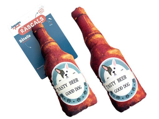 RASCALS BOTELLA PLUSH C/ CHIFLE ROJO 9X25CM