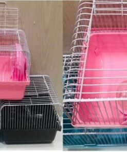 HAMSTERA PLASTICA C/RUEDA Y BEBEDERO