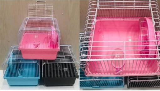 HAMSTERA PLASTICA C/RUEDA Y BEBEDERO
