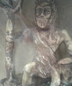 ADORNO POSEIDON SENTADO C/TRIDENTE FLUO