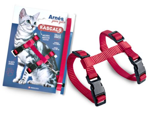 ARNES C/CORREA ROJO P/GATO RASCALS