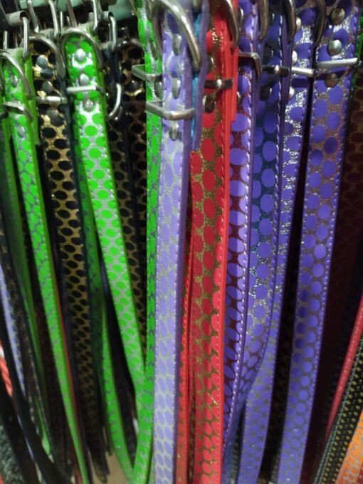COLLAR CUERINA C/CIRCULOS 20MMX45CM