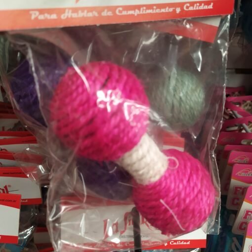 JUGUETE PESA DE HILO SISAL PARA GATO