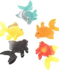 PECES PLASTICOS MEDIANOS X 6 UNIDADES