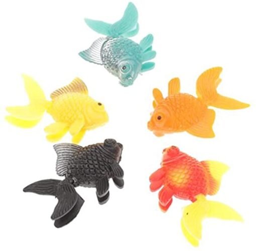 PECES PLASTICOS MEDIANOS X 6 UNIDADES