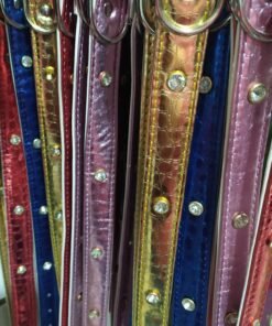 COLLAR CUERINA BRILLO 4 STRASS 32.5CM
